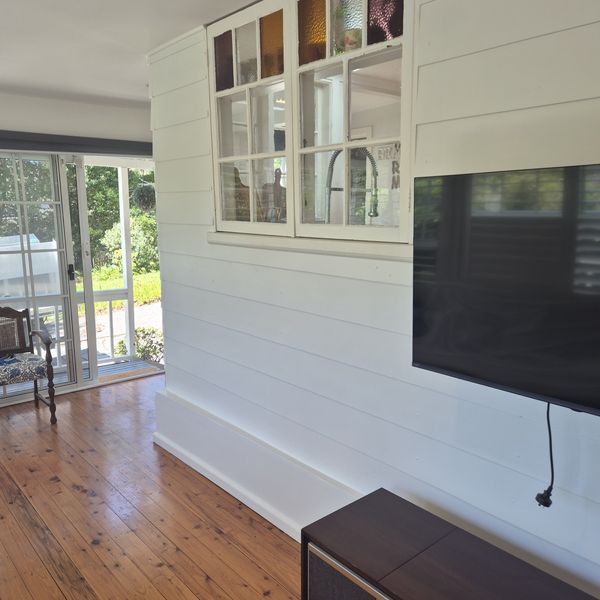 Living room repaint with timber floors